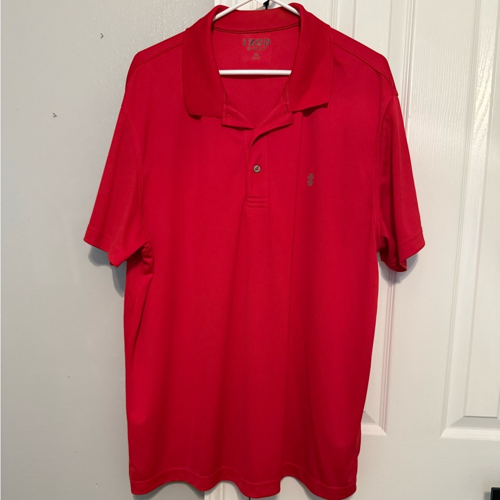 Izod Bright Red Golf Polo